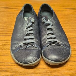 Camper Casual Navy Blue Leather Sneakers